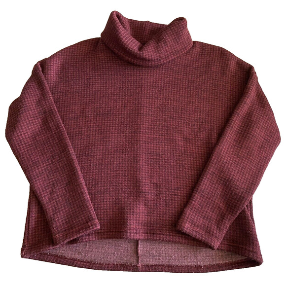 Columbia Pullover Fleece Sweatshirt Womens XL Red wBlack Checked Fleece Sweater - Picture 3 of 13